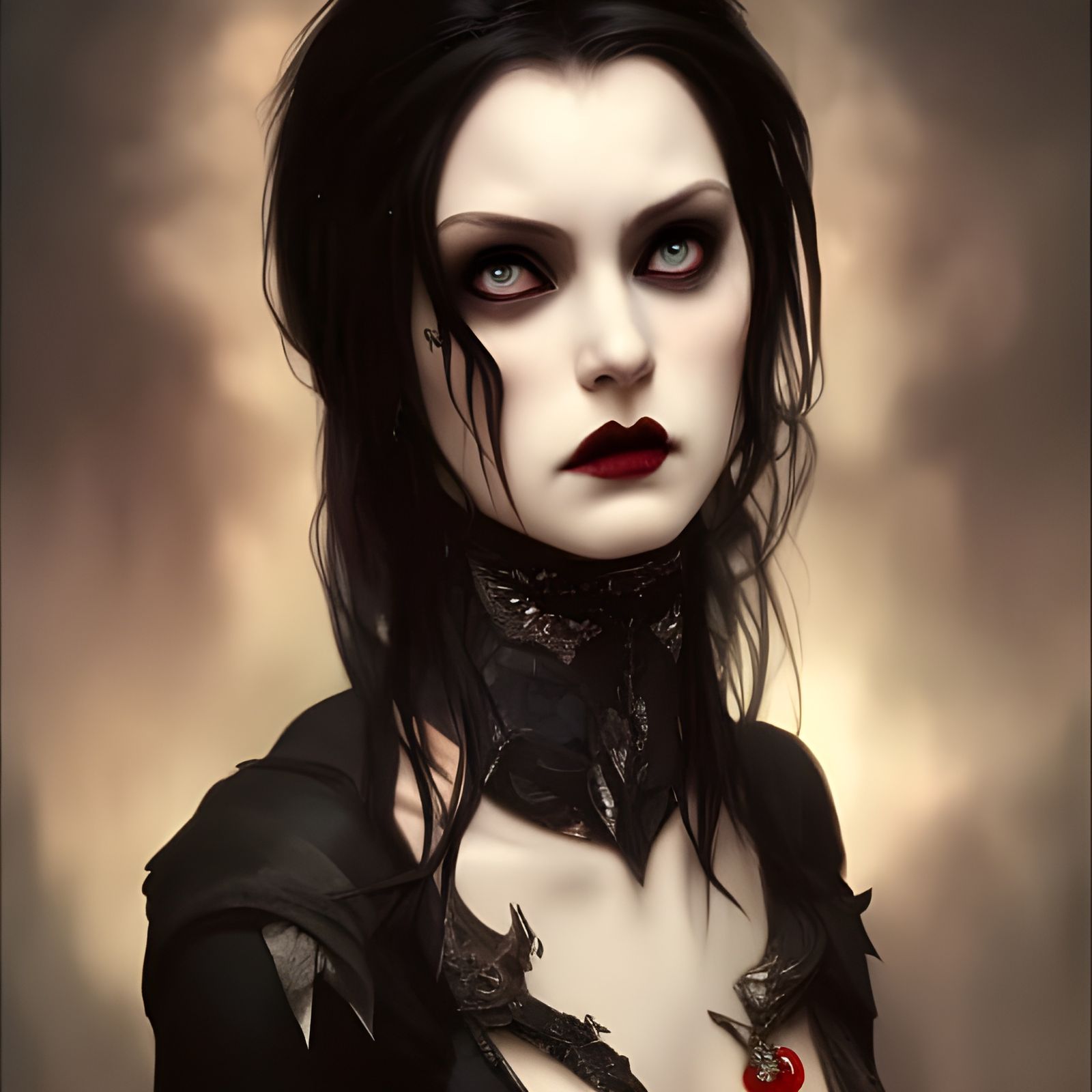 Gothic Vampire Portrait in Hyperdetailed 4K
