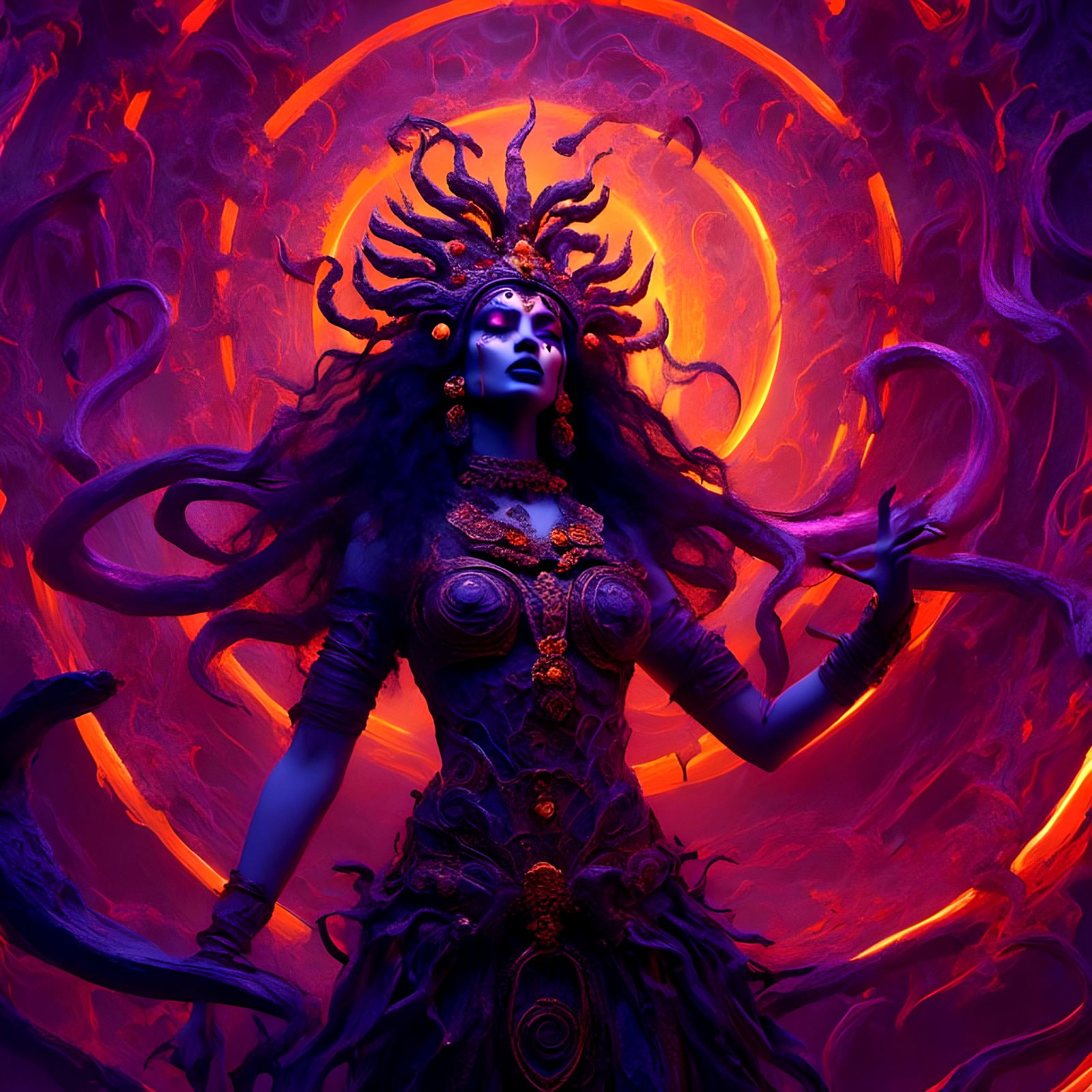 Goddess Kali: Dark Fantasy Concept Art in 8K