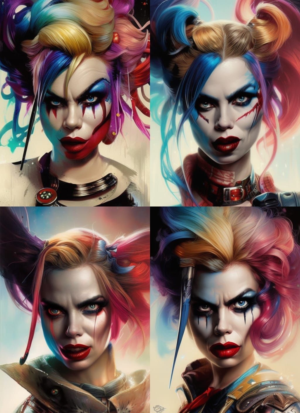 Billie Piper as Harley Quinn: Crayon Caricature
