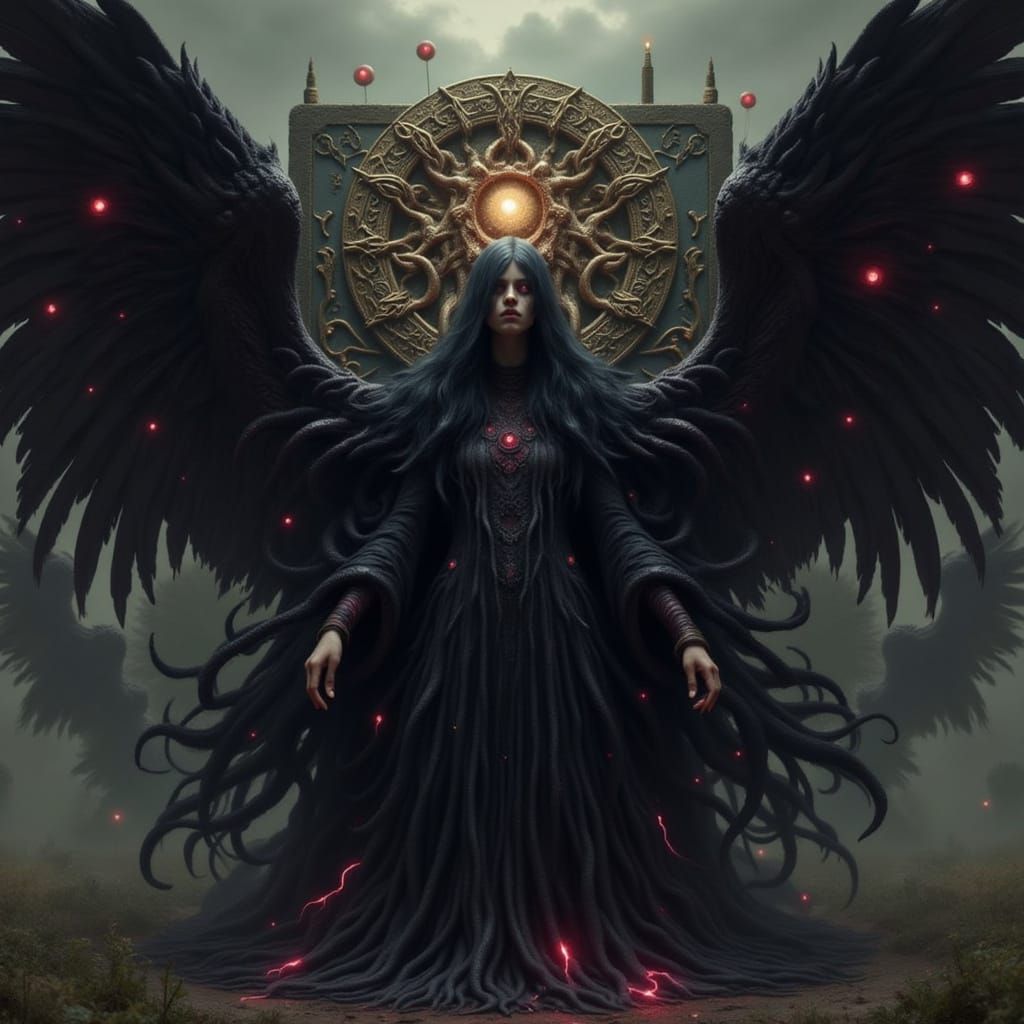 Dark Angel Emerges from Vintage Card