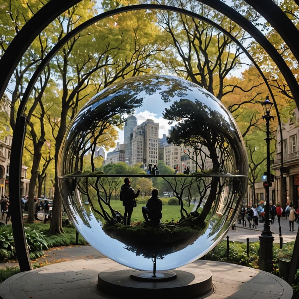 Ethereal World View Through a Glass Orb