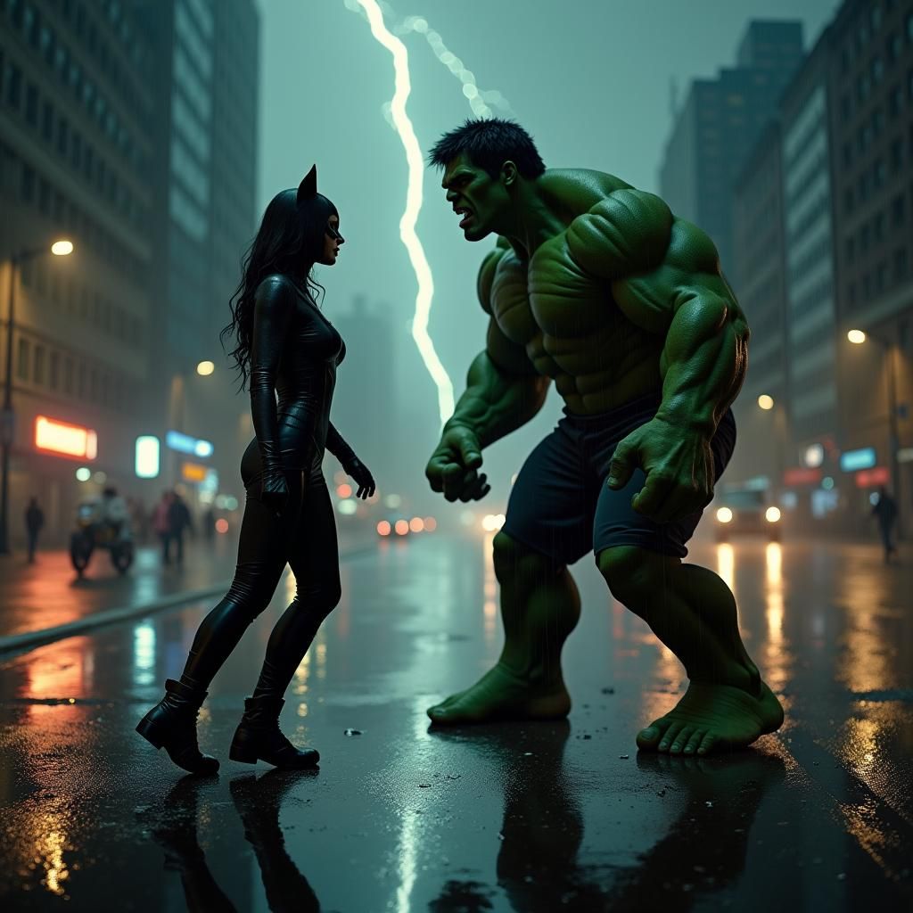 Catwoman vs. the incredible hulk