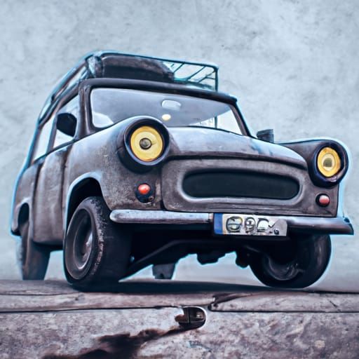 Trabant 601 as a Jeep: Digital Matte Painting