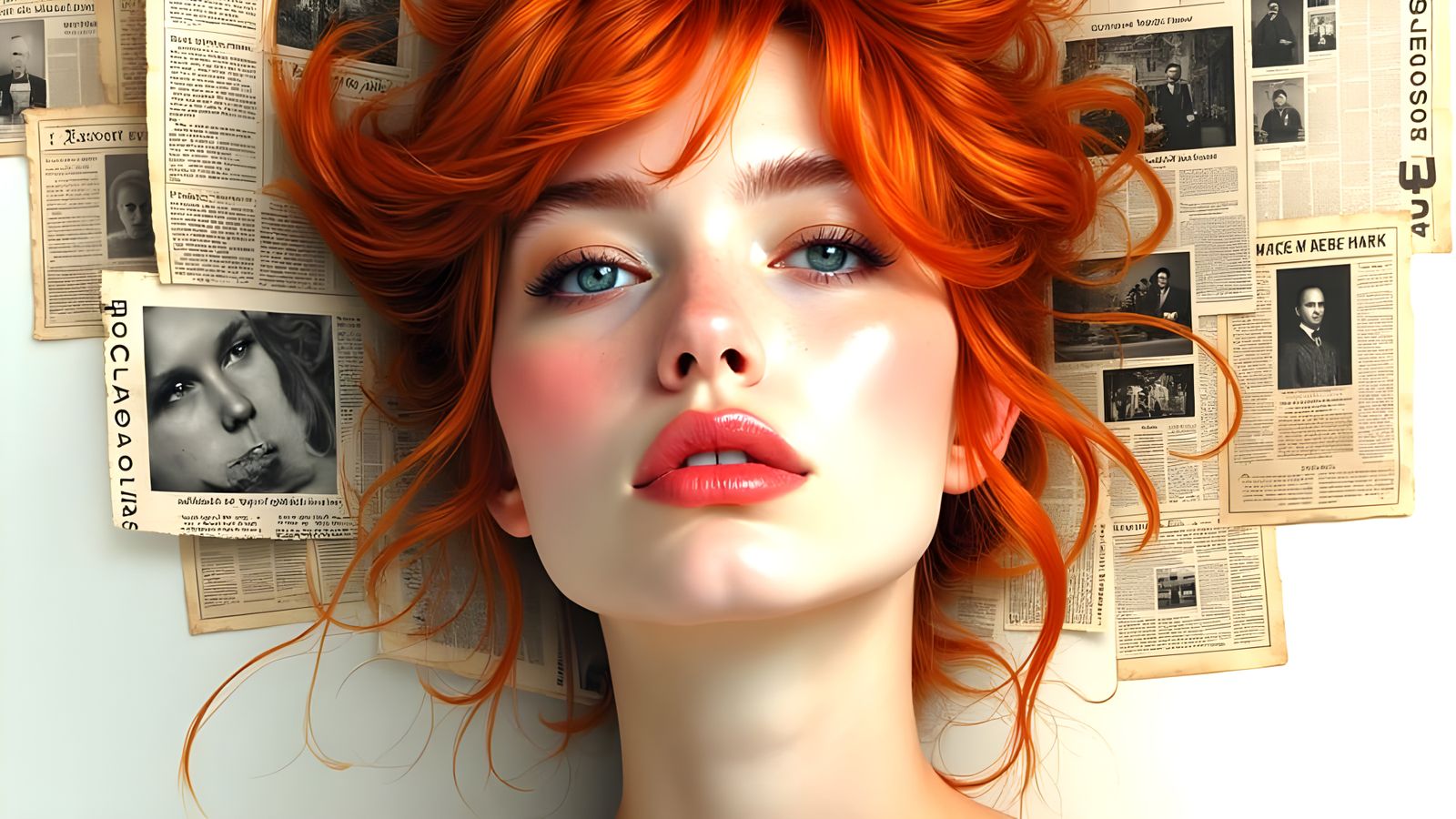 Glamorous Modern Portrait in Pop Art Aesthetic