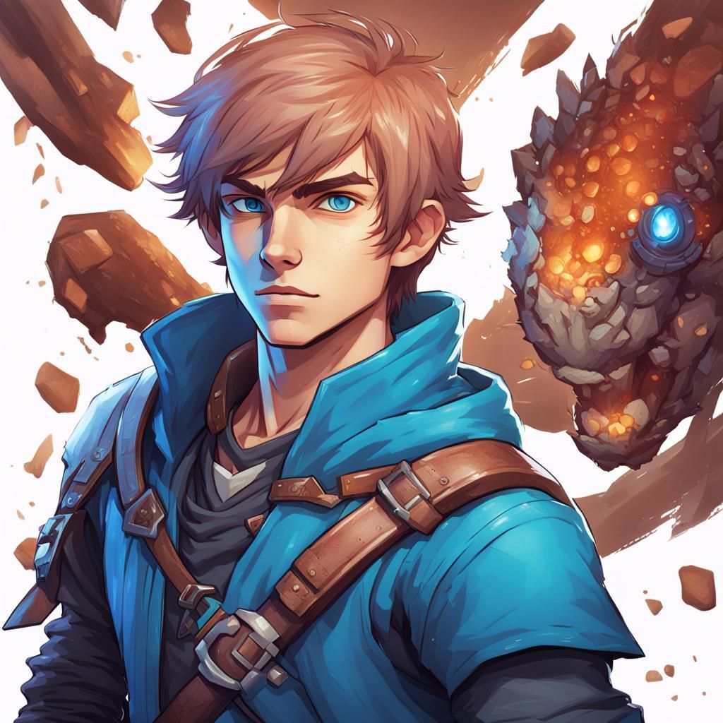 Young Male Thief Character from D&D