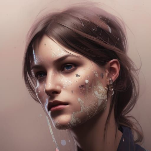 Intricate Paisley Portrait in Hyperdetailed Style