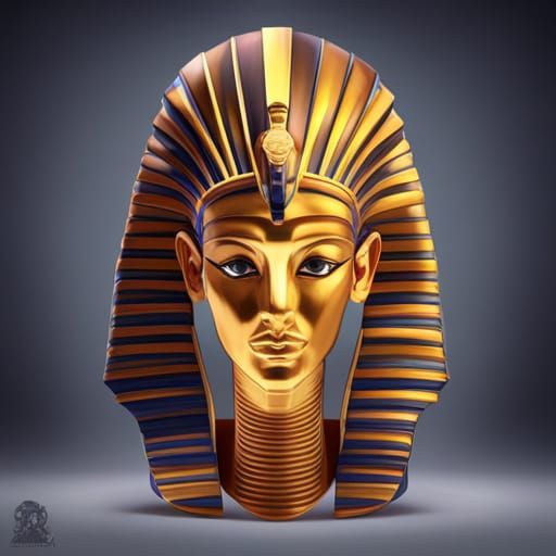 Pharaoh Tutankhamun Portrait in Hyperdetailed Style
