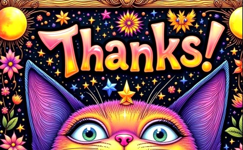 Vibrant Whimsical Celebration of Gratitude