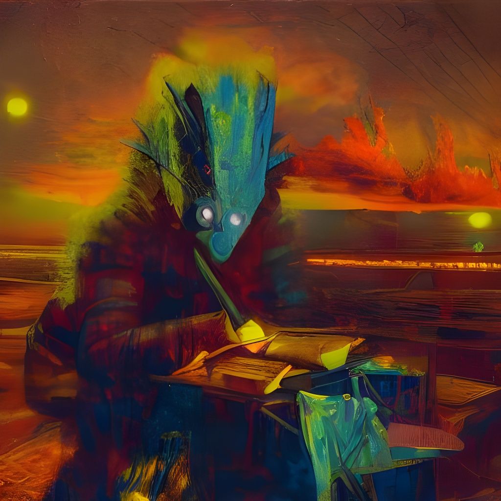 Faded Portrait in Gothic Retroism Style