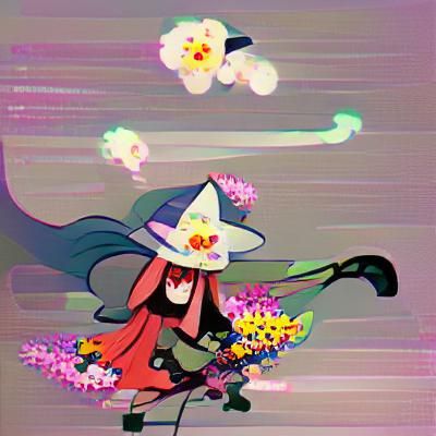 Enchanting Flower Witch in Magical Forest