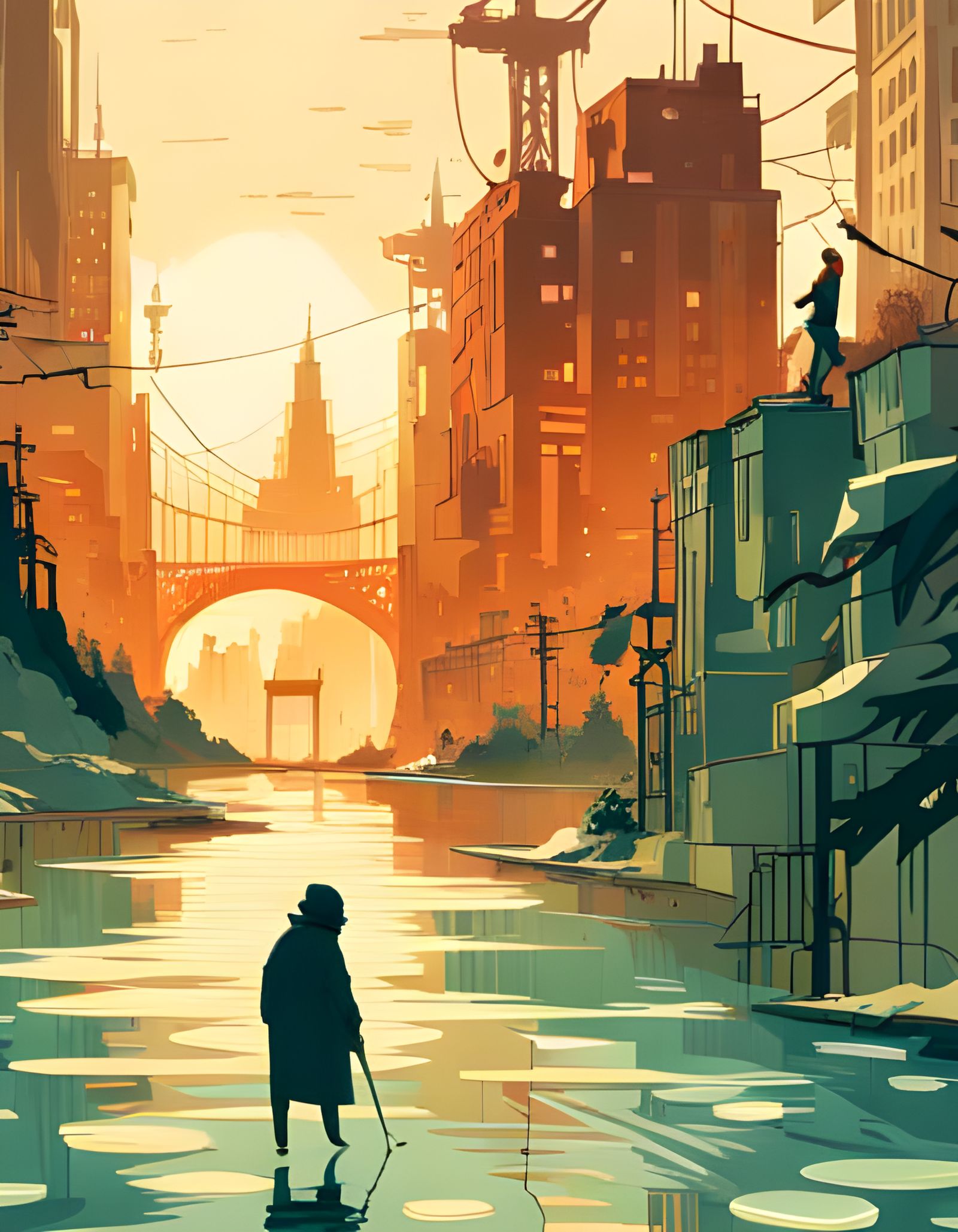 Dynamic Composite Art Digital Illustration