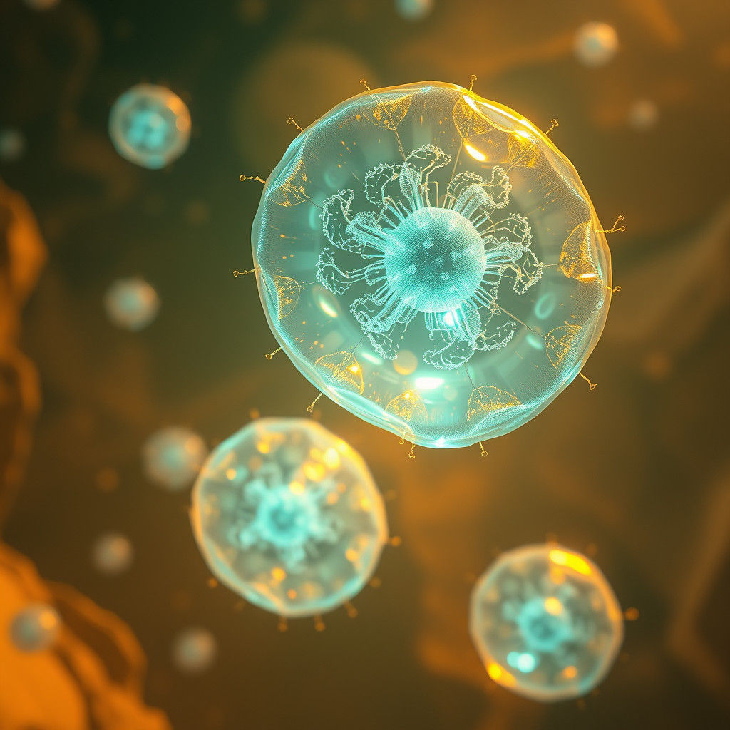 Ethereal Bio-Mechanical Cells in a Fantastical Void