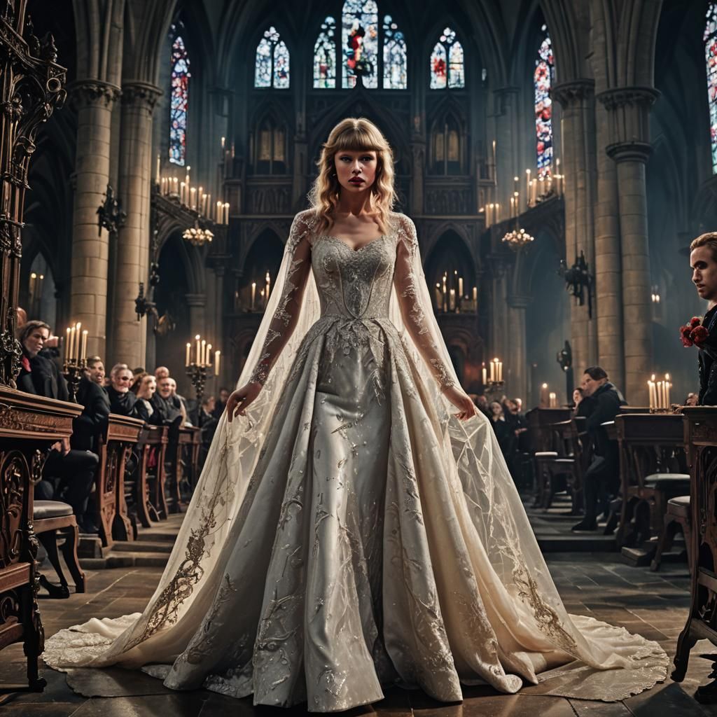Vampire Bride in Cyber Wedding Dress