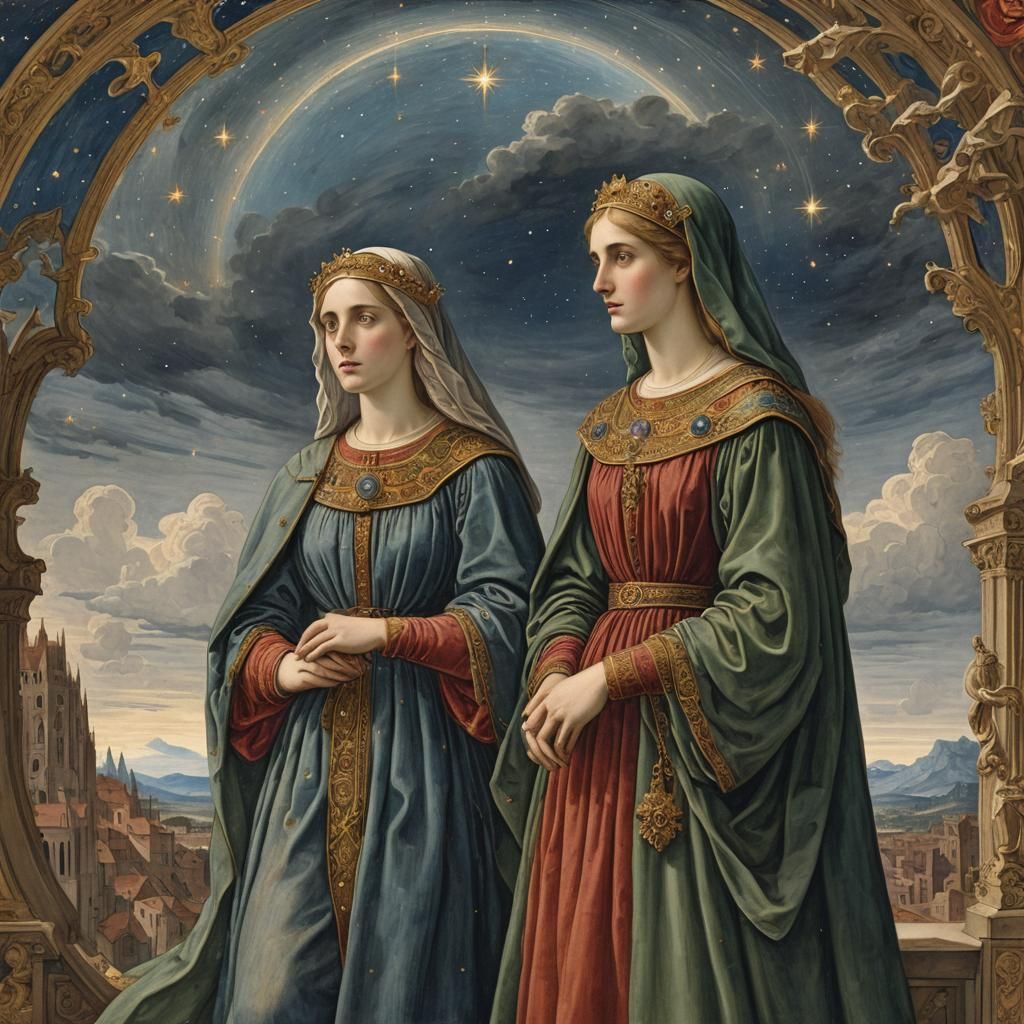 Dante and Beatrice Gaze Upon the Highest Heavens