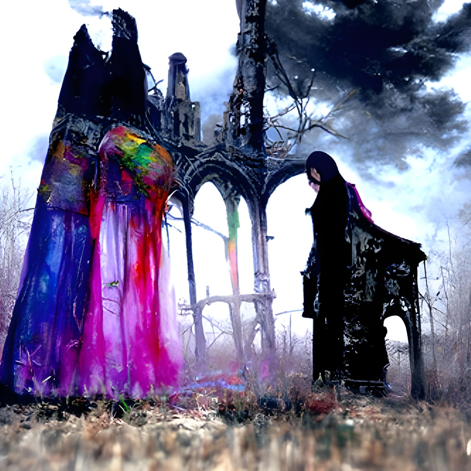 Ethereal Gothic Post-Apocalyptic Horror Landscape