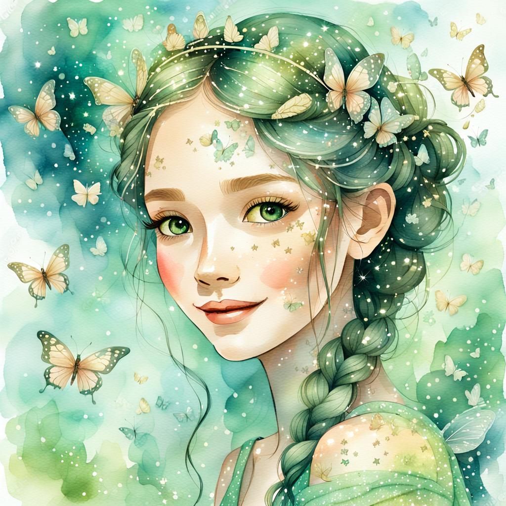 whimsical artistic illustration of a beautiful and romantic ...