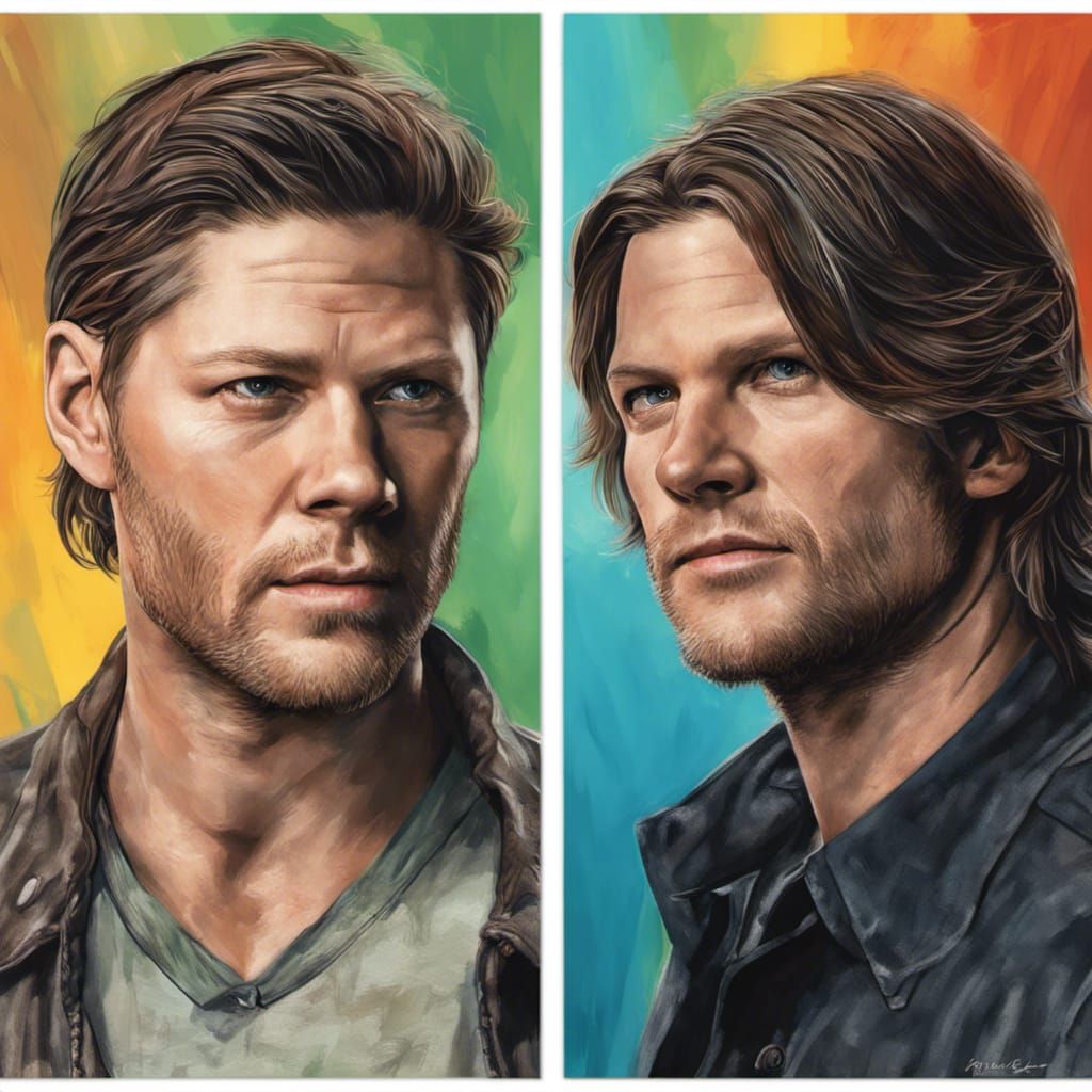 Jensen Ackles and Jared Padalecki Hyperrealistic Portrait