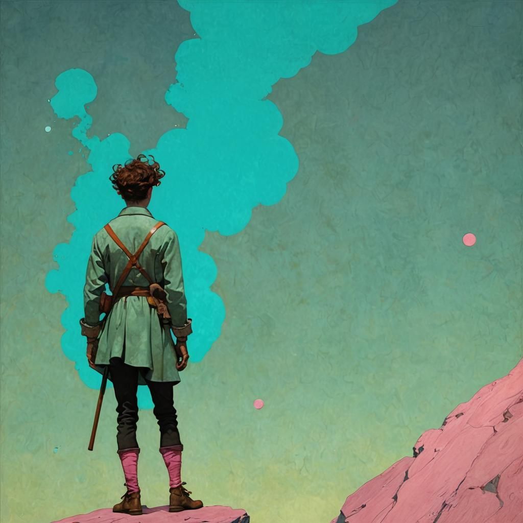 Surreal Portrait in Glowing Pastel Colors