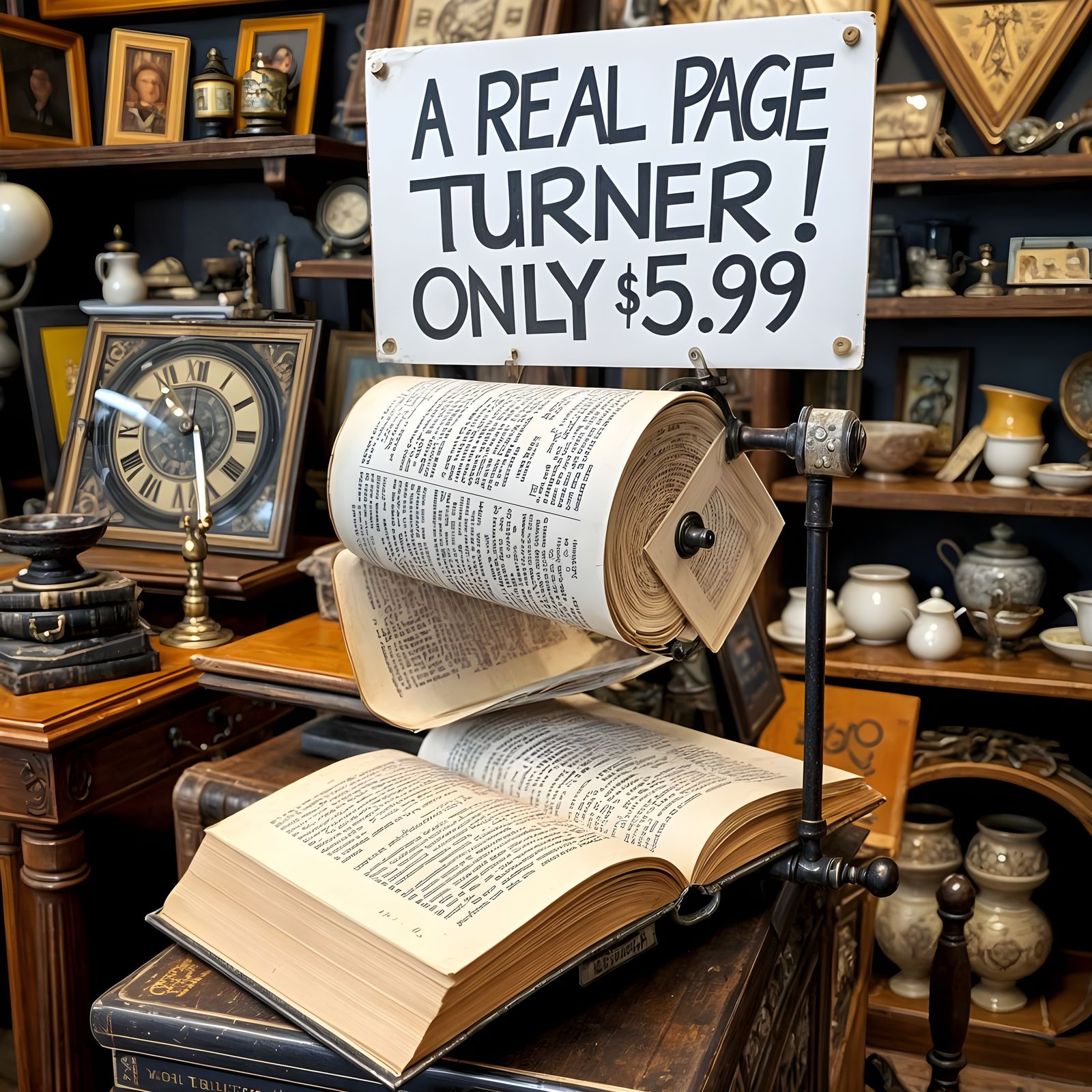 Antique Store Invention: The Page Turner