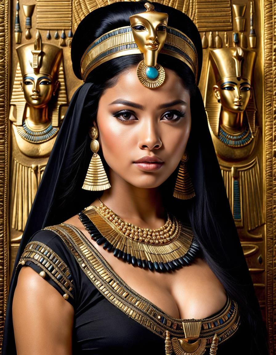 Indonesian Woman as Ancient Egyptian Goddess