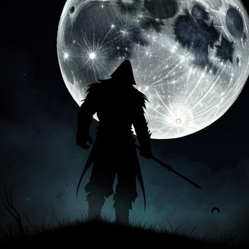 Eerie Midnight Scene with Lurking Evil