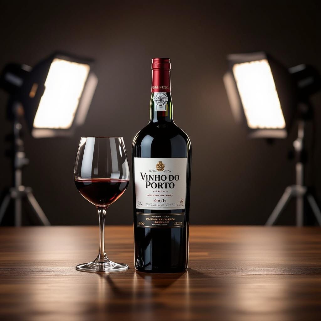 Professional Studio Shoot: Porto Wine Bottle Photography