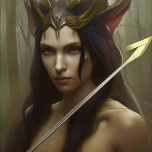 Dark Elf Portrait in Hyperdetailed Fantasy Art Style
