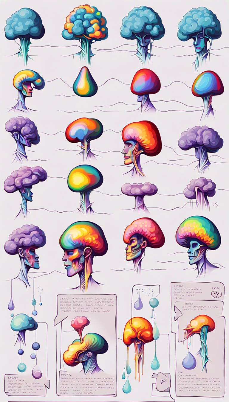Vivid Hallucinations from Psilocybin as AI Art