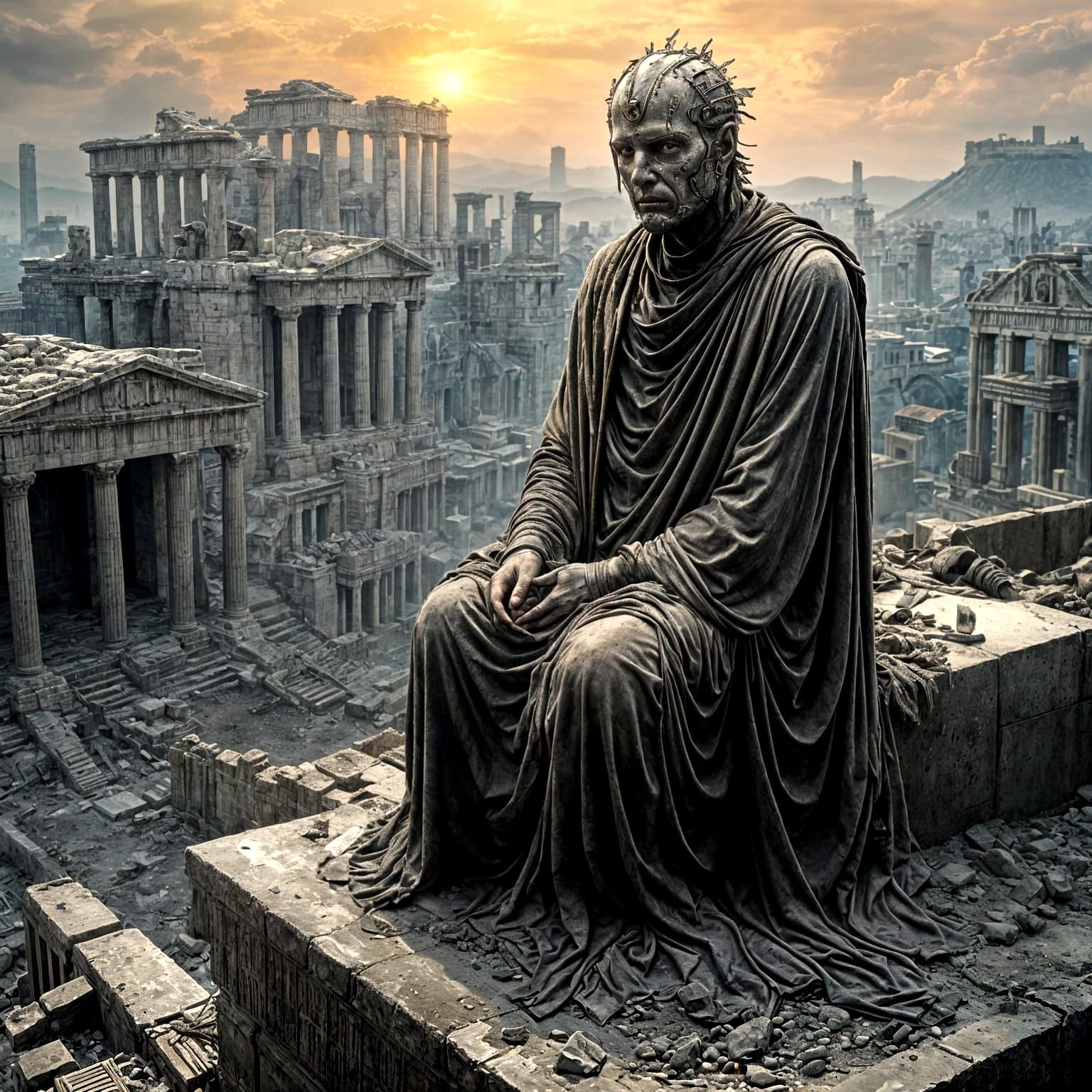 Decadent Gods in a Futuristic Ruin