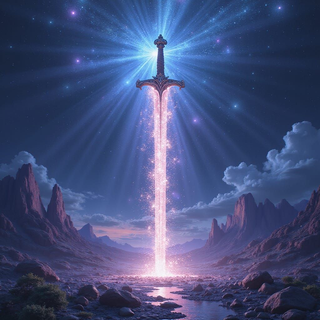 Mystic Sword of Light in Ethereal Splendor