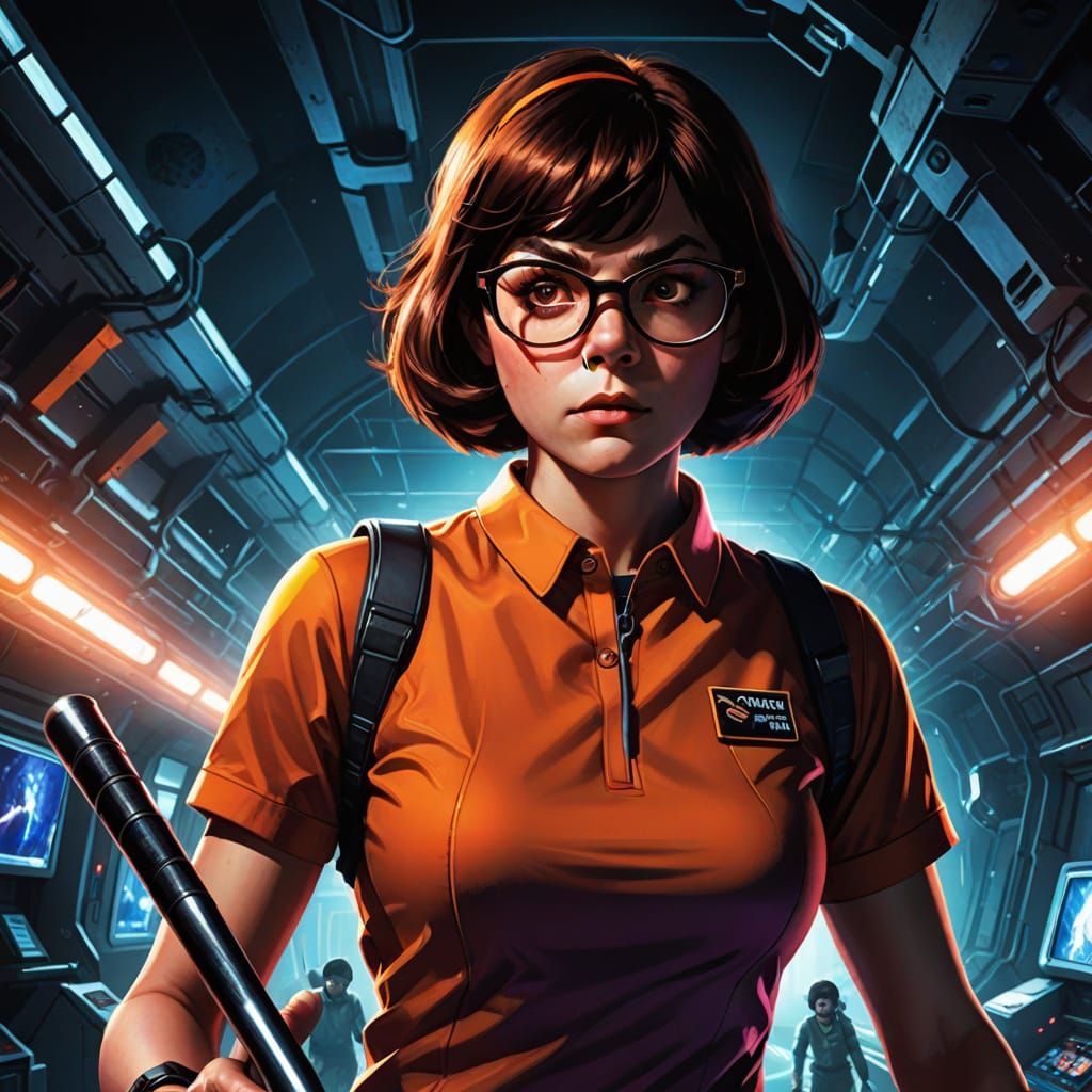 Velma Dinkley in Sin City Style Space Station