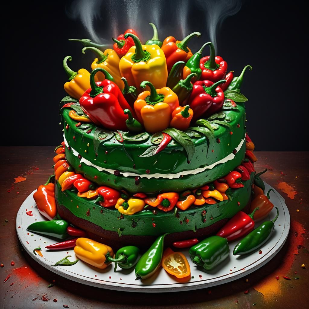Spicy Pepper Cake: Hyper-Realistic Food Art