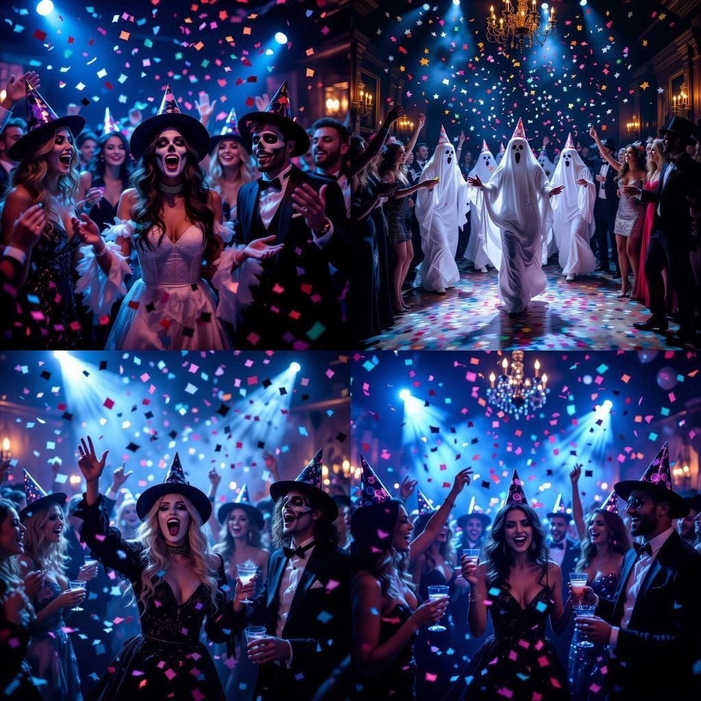 Spooky New Year's Eve Party with Dancing Spirits