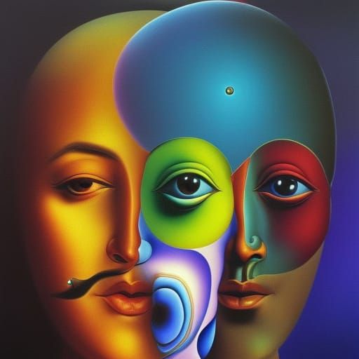 Psychedelic Android Guru Intelligence Sharing in Surreal Sce...