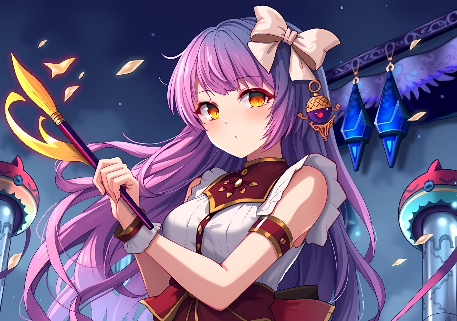 Anime Pictomancer Girl with Giant Paintbrush