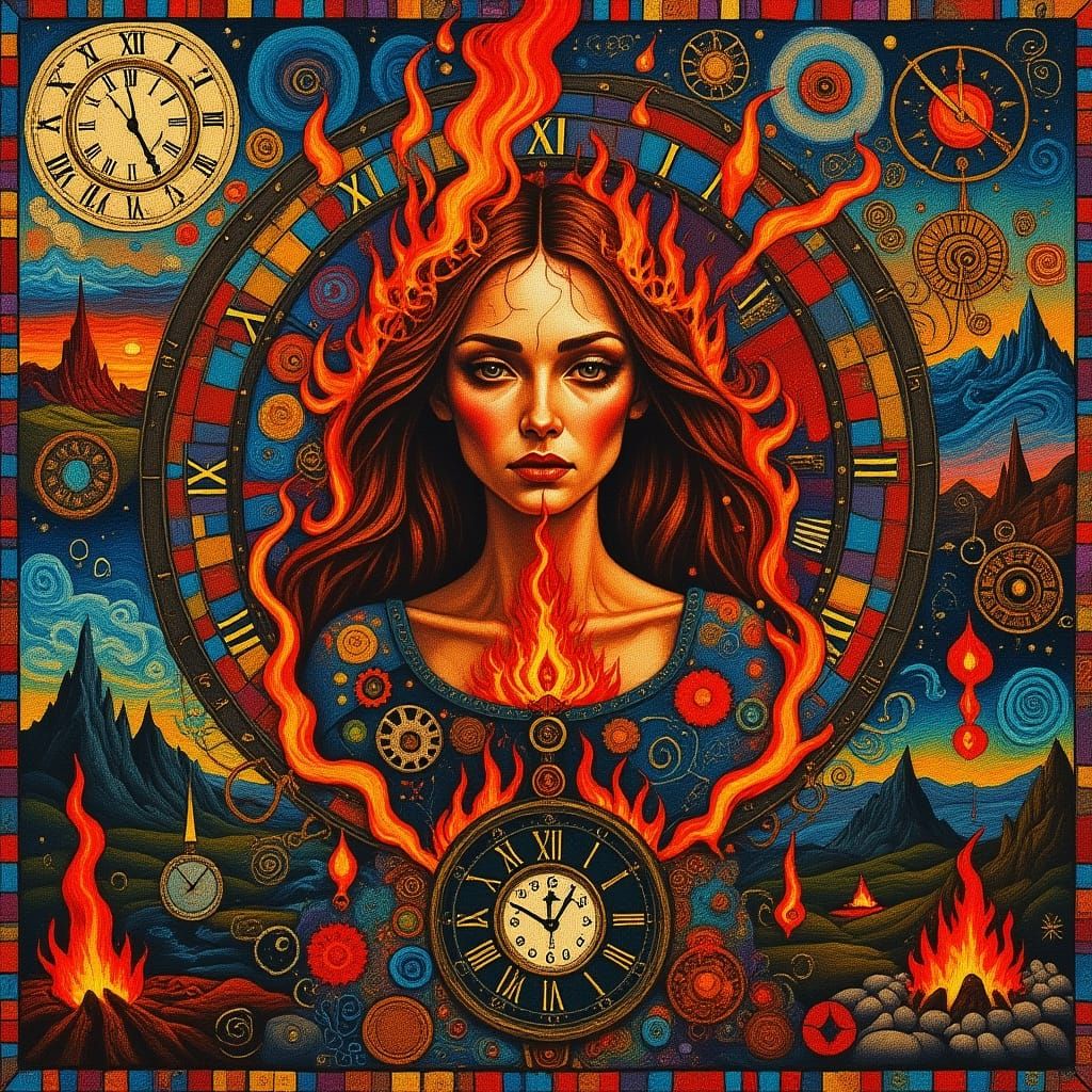 Psychosomatic Surrealism: Time's Fiery Melancholy
