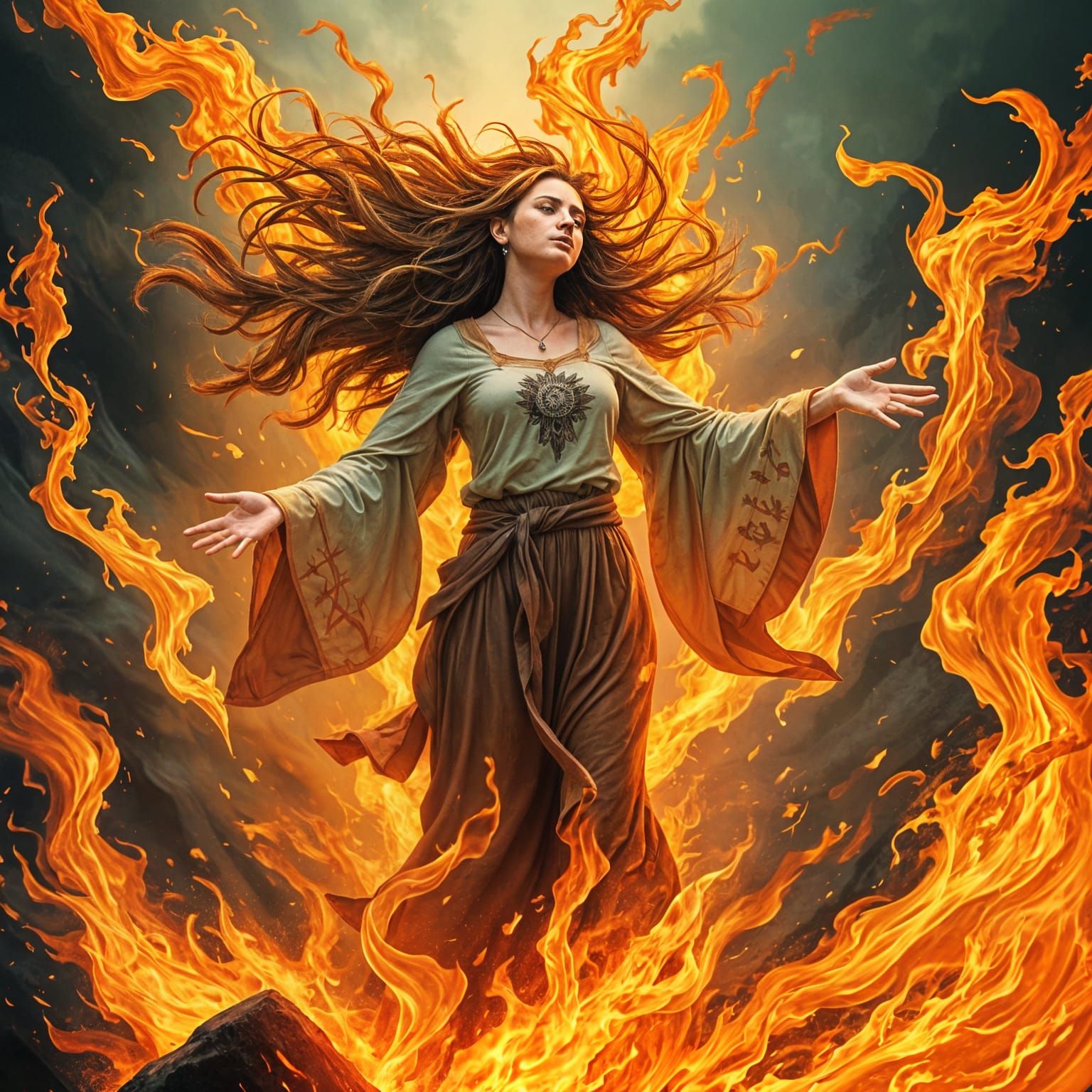 Phoenix Rises from the Ashes in a Symbolic Metamorphosis