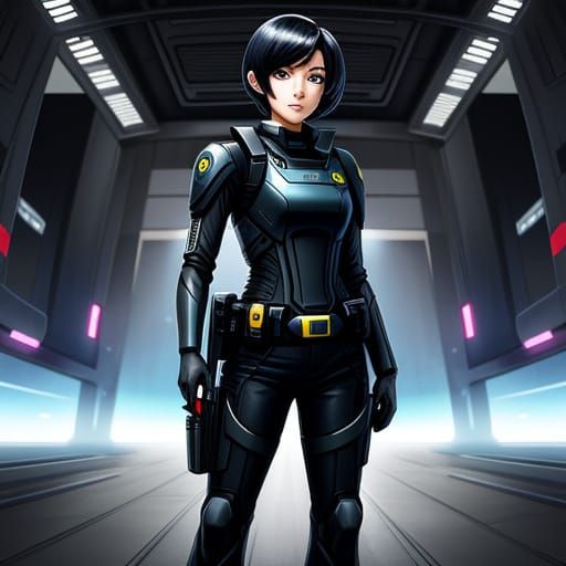 Anime scifi police officer...