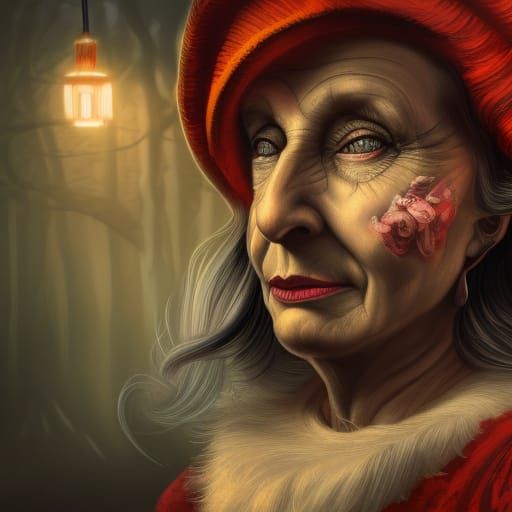 Baba Yaga Portrait in Russian Style