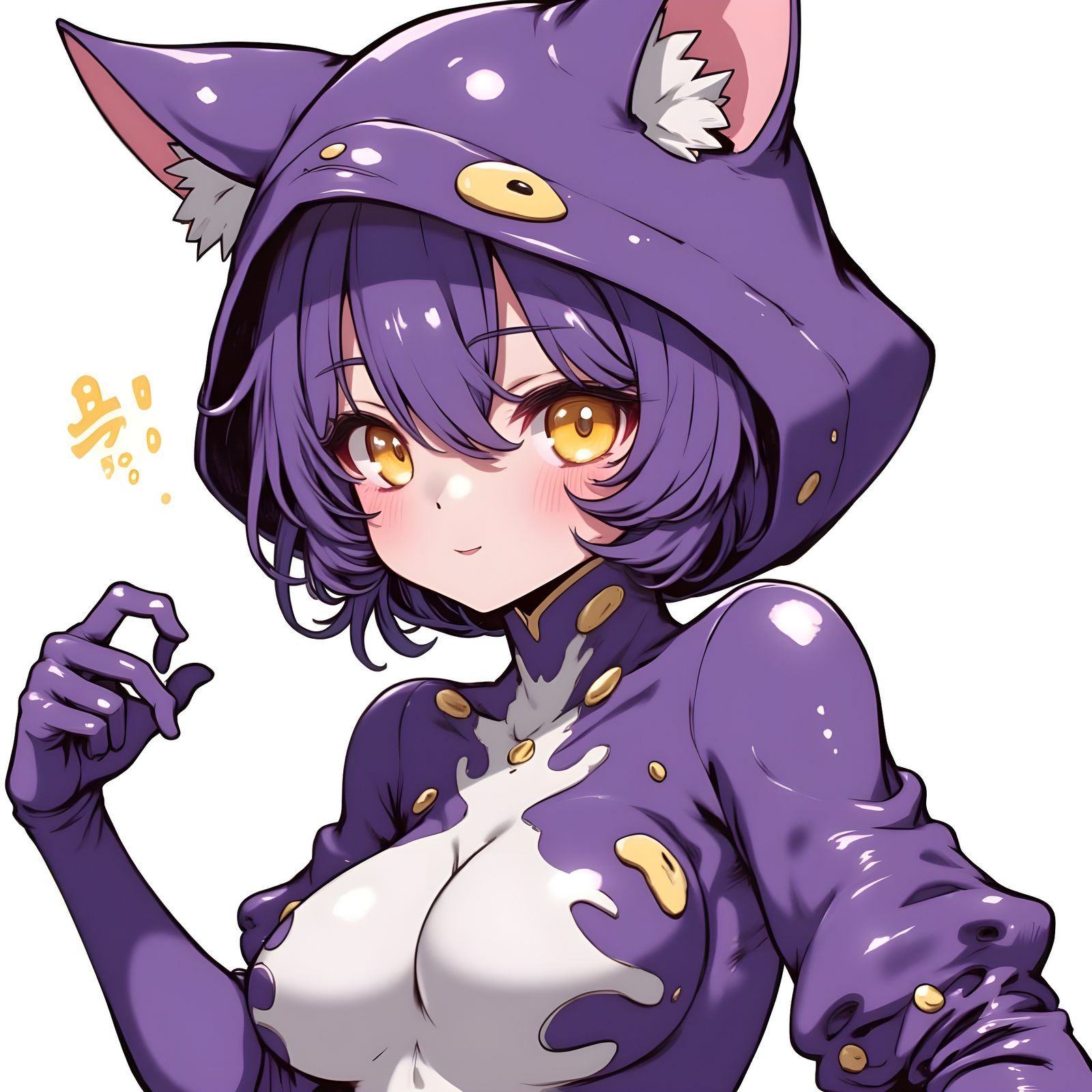 Enigmatic Purple Catgirl Queen