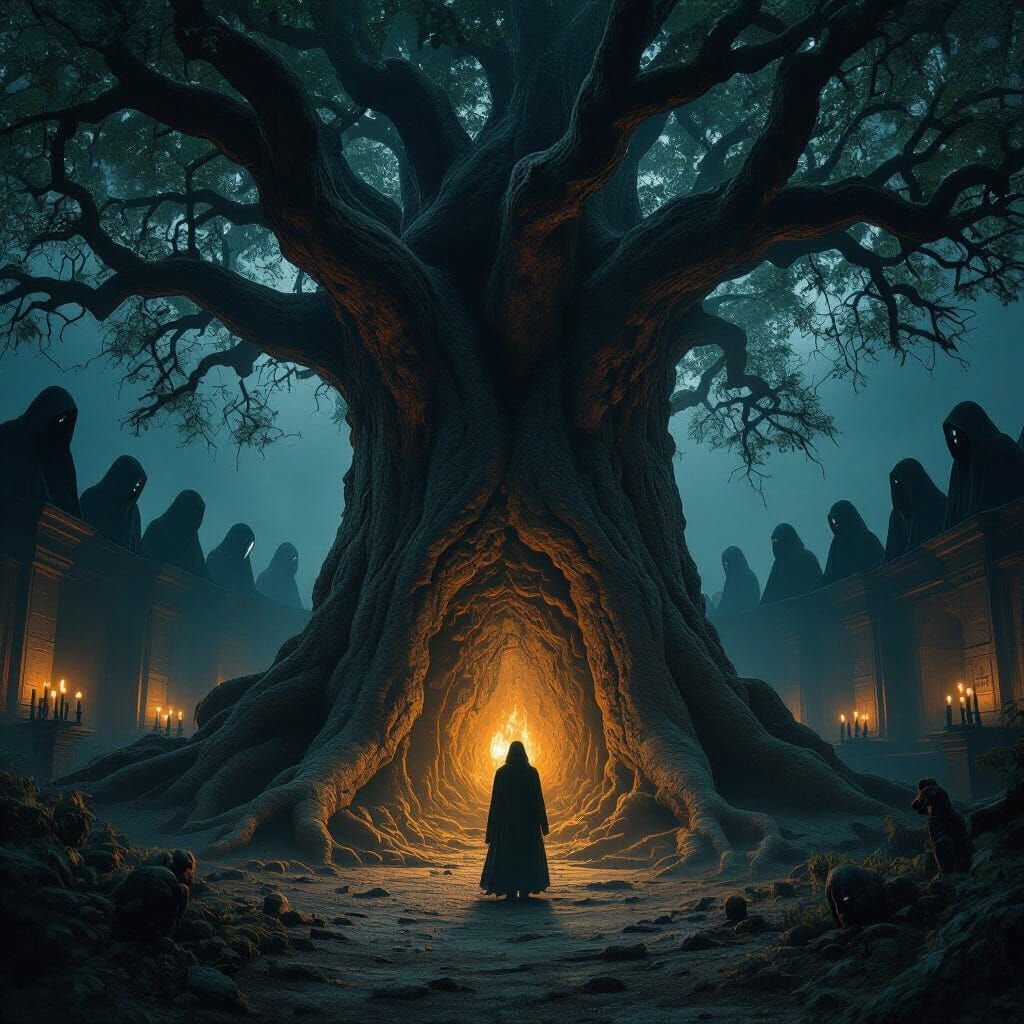 Mystical Oak Portal to the Underworld