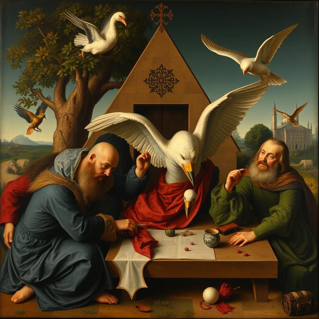 Surreal Cosmic Entities in Hieronymus Bosch Style