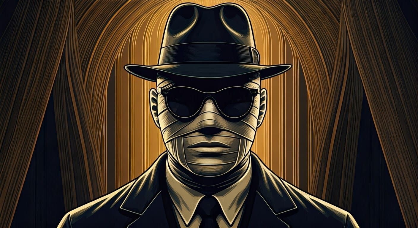 Mysterious Invisible Man in Art Deco Setting