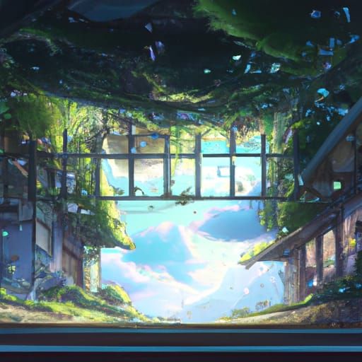 Surreal Twisted Mindscape in Studio Ghibli Style