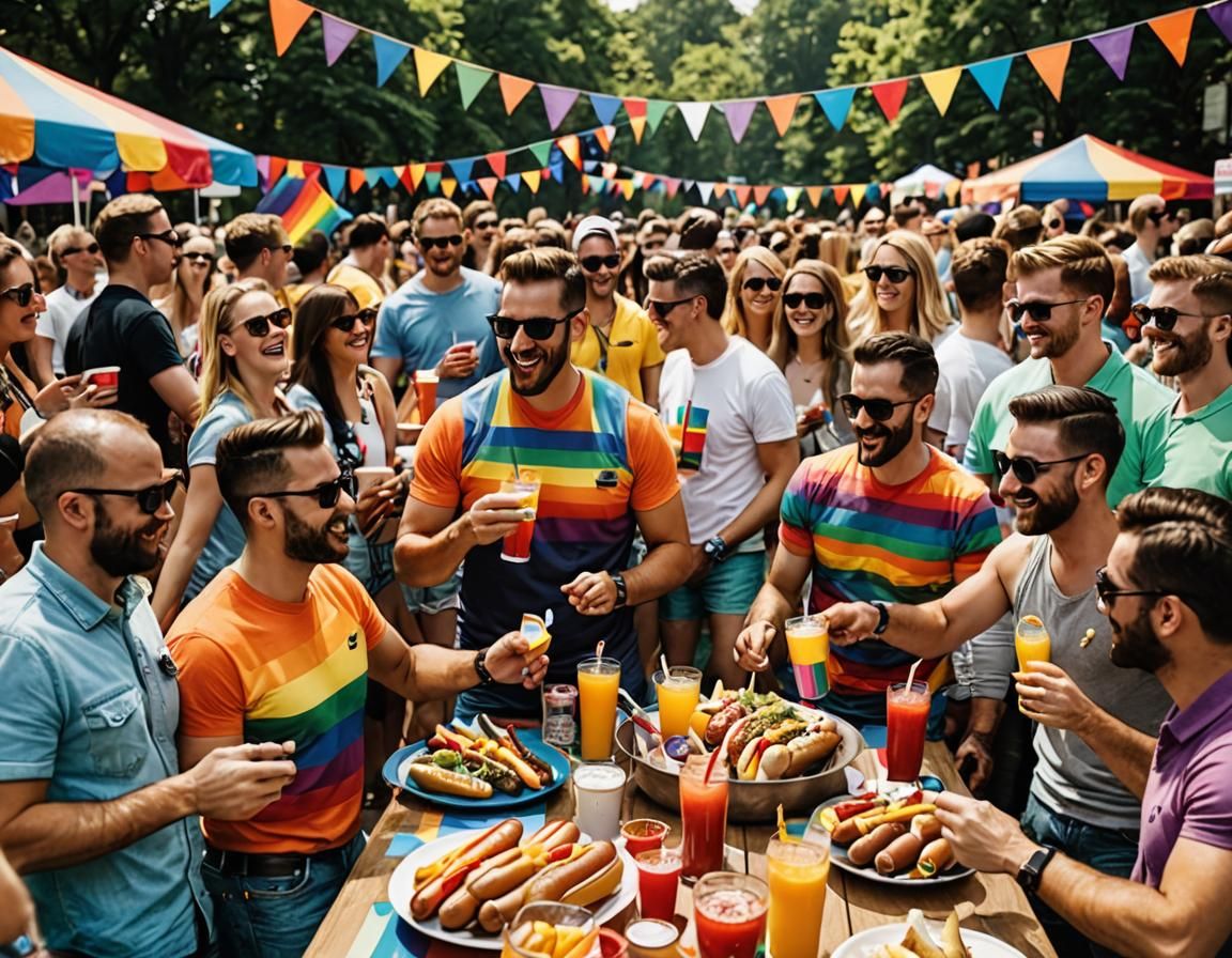 Gay Pride Hot Dog Cookout