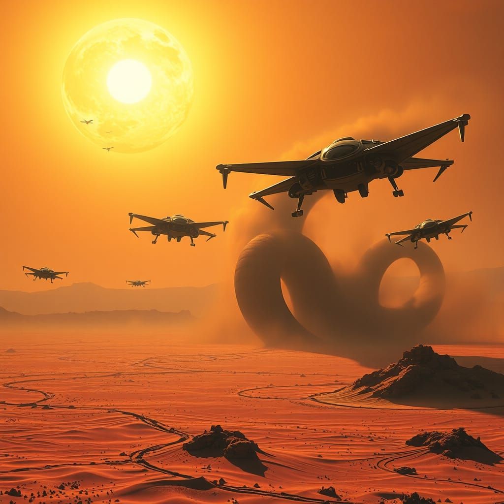 Dune Arrakis Invasion: Sandworms & Ornithopters