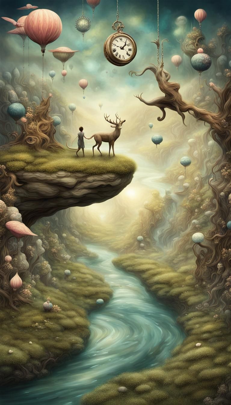 Dreamlike Realm: Fantastical Creatures in Surreal Landscapes