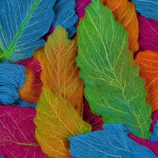 Abstract Art: Wool, Leaf and Frost