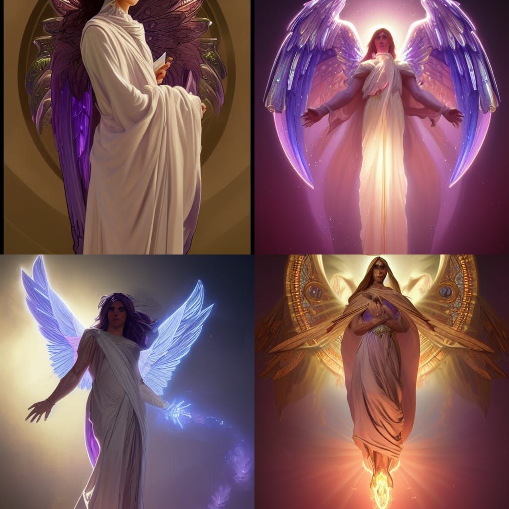 Bible Accurate Angel with Purple Crystals