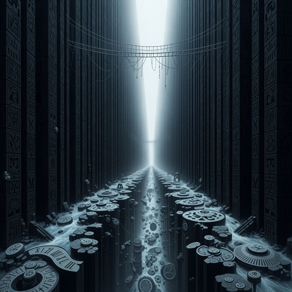 Obsessive Gorge with Impossible Architecture